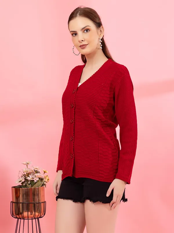 Womens_Knitted_Button_Down_Cardigan_Sweater