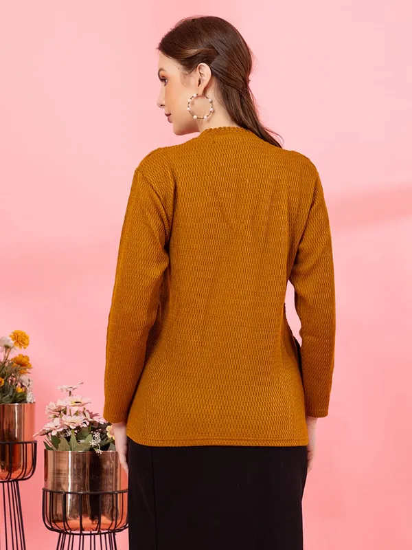 Womens_Knit_Button_Down_V_Neck_Cardigan