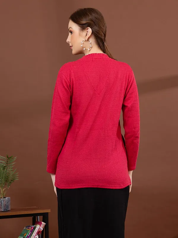 Womens_Knit_Button_Down_V_Neck_Cardigan