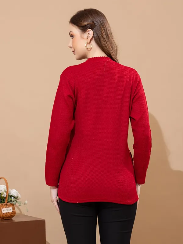 Womens_Knit_Button_Down_V_Neck_Cardigan