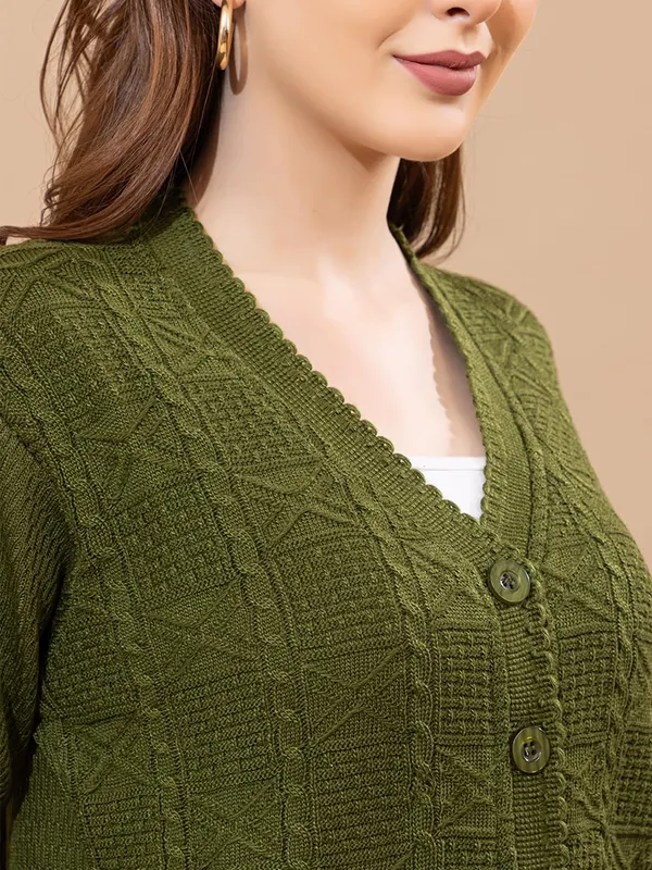 Womens_Knit_Button_Down_V_Neck_Cardigan