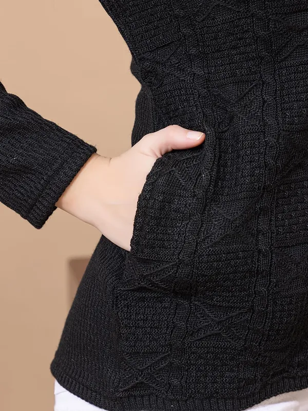 Womens_Knit_Button_Down_V_Neck_Cardigan