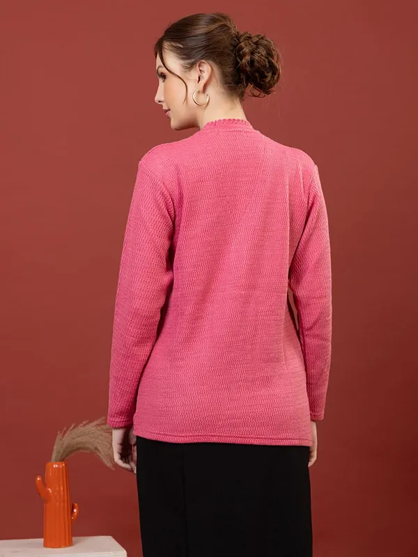 Womens_Knit_Button_Down_V_Neck_Cardigan