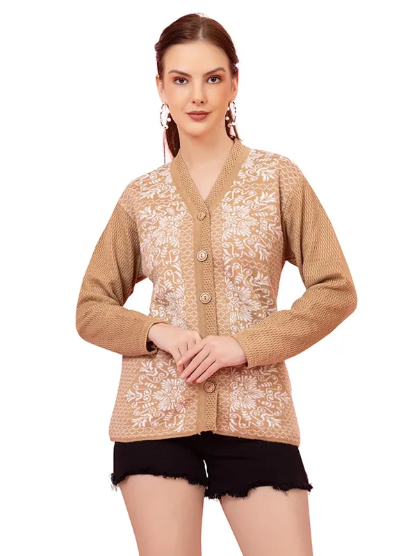 Womens_Woolen_Button_Down_Cardigan