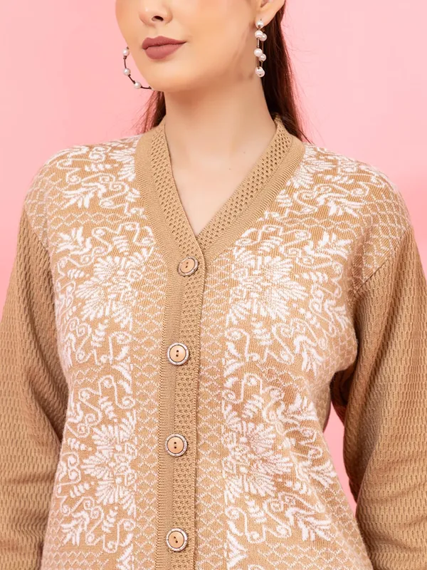 Womens_Woolen_Button_Down_Cardigan