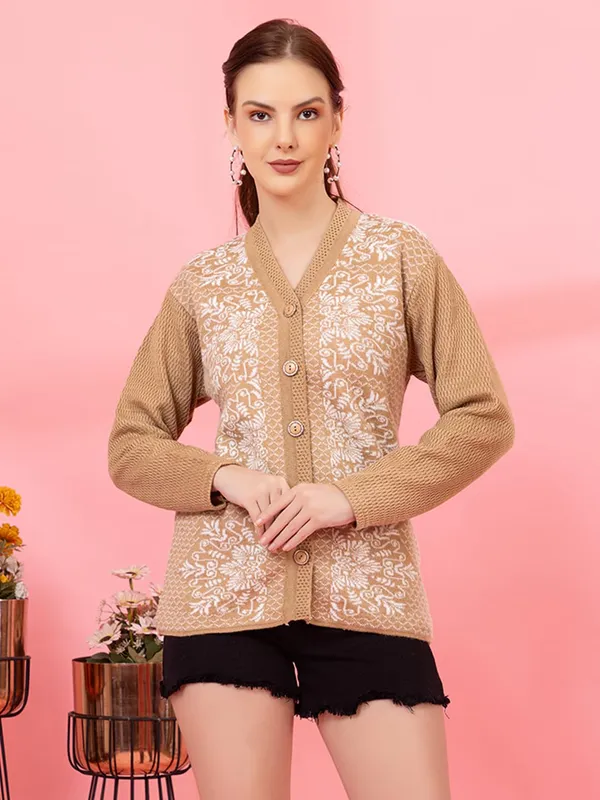 Womens_Woolen_Button_Down_Cardigan