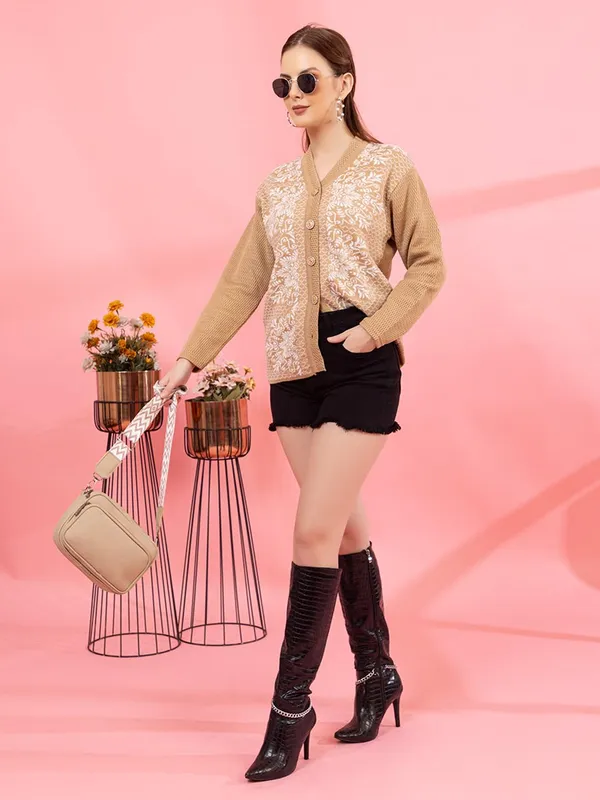 Womens_Woolen_Button_Down_Cardigan