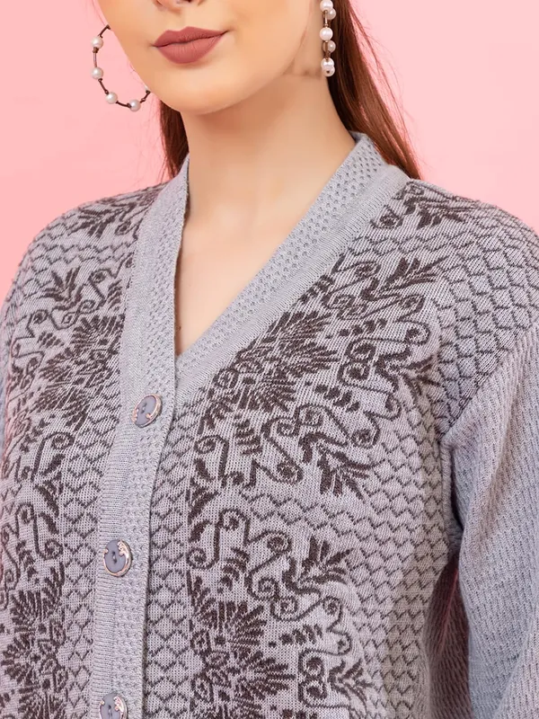 Womens_Woolen_Button_Down_Cardigan