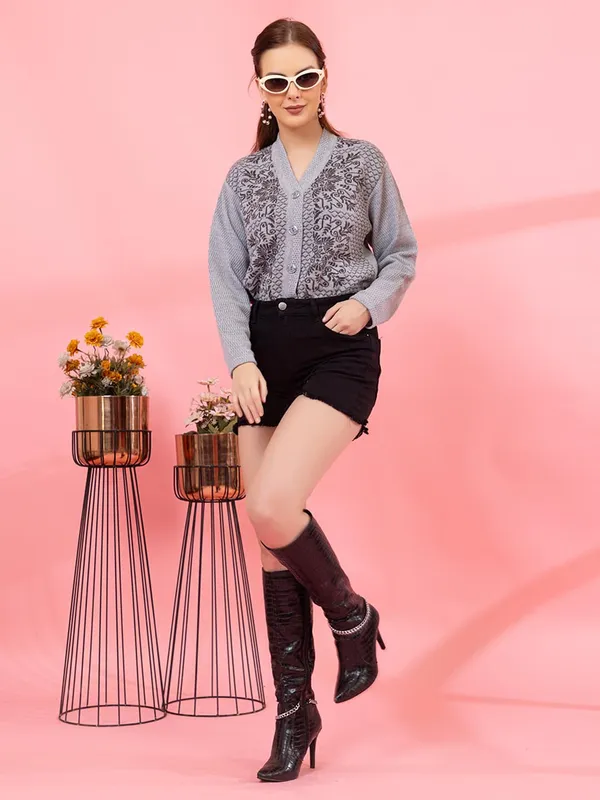 Womens_Woolen_Button_Down_Cardigan