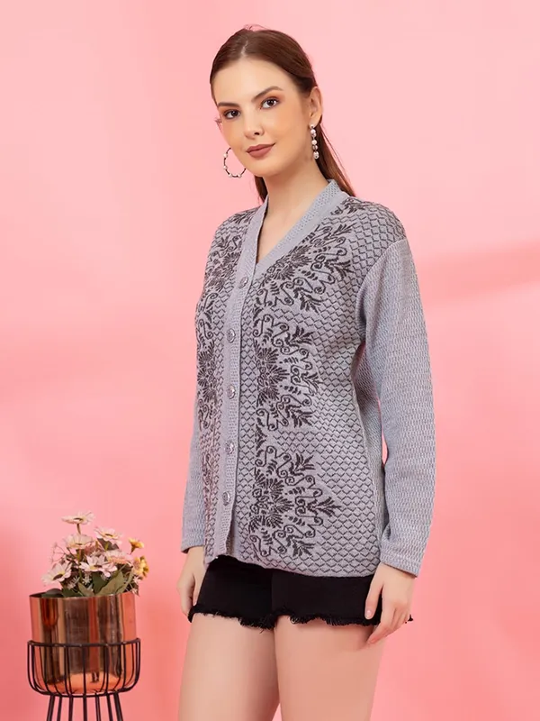 Womens_Woolen_Button_Down_Cardigan