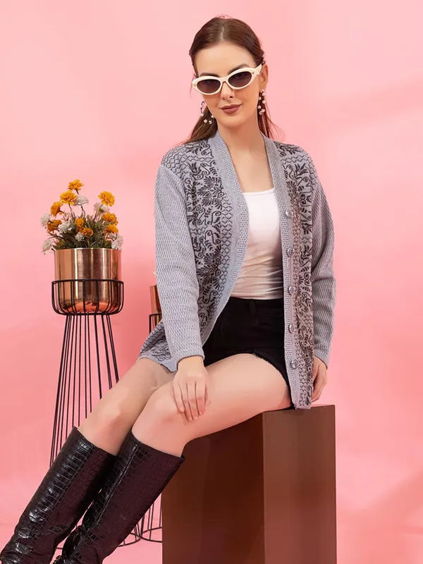 Womens_Woolen_Button_Down_Cardigan