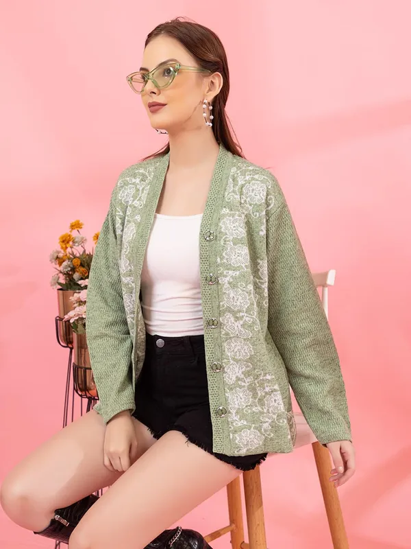 Womens_Woolen_Button_Down_Cardigan