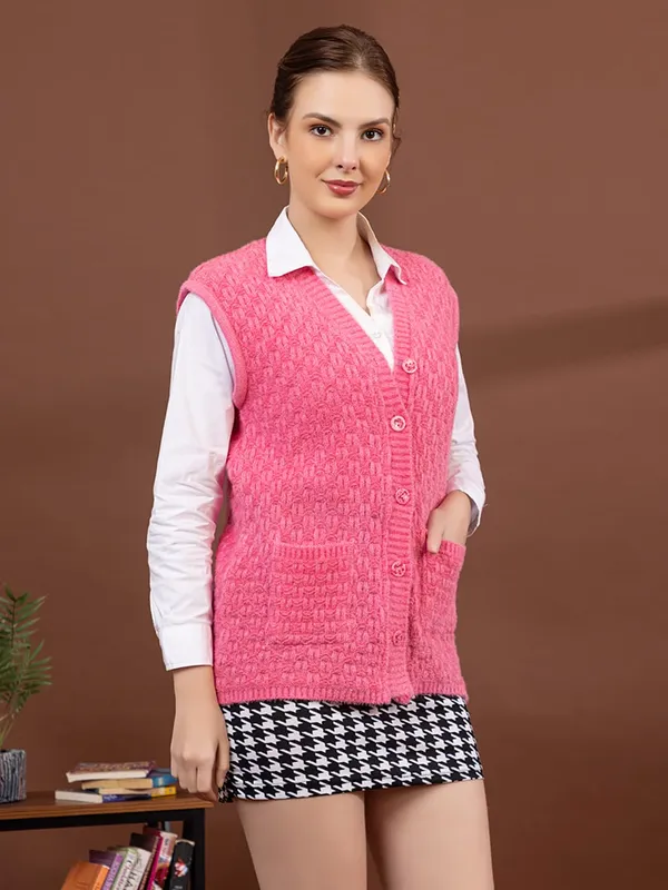 Womens_Woolen_Sleeveless_Cardigan