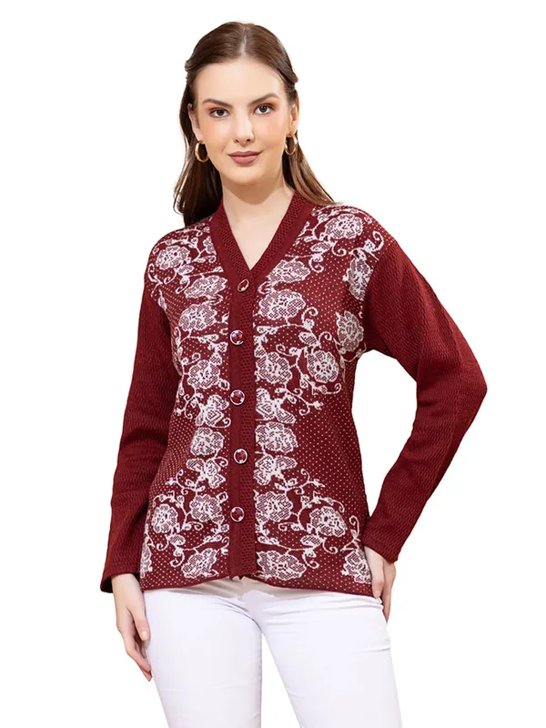 Womens_Woolen_Button_Down_Cardigan