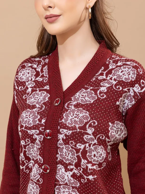 Womens_Woolen_Button_Down_Cardigan