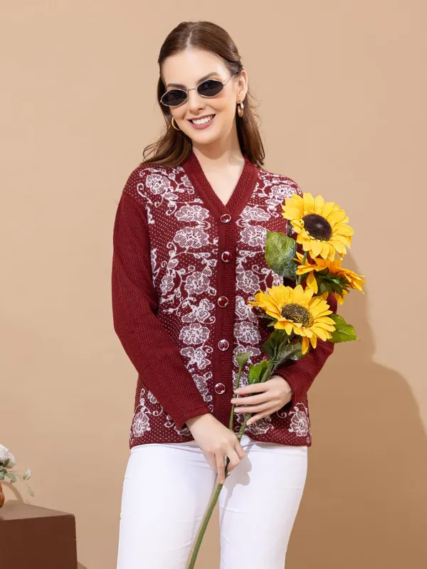 Womens_Woolen_Button_Down_Cardigan