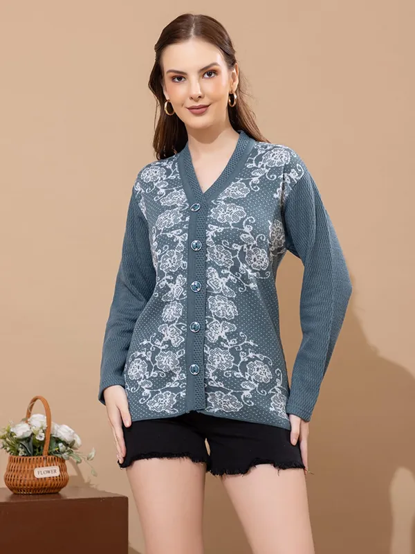 Womens_Woolen_Button_Down_Cardigan