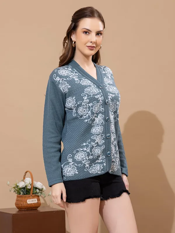 Womens_Woolen_Button_Down_Cardigan