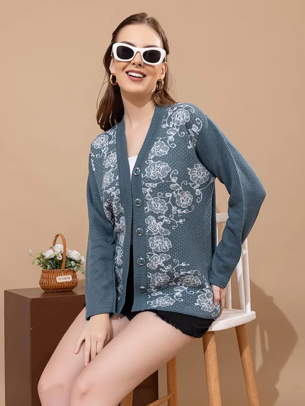 Womens_Woolen_Button_Down_Cardigan