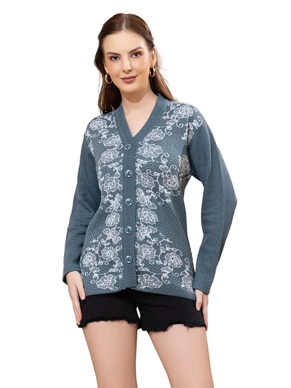 Womens_Woolen_Button_Down_Cardigan