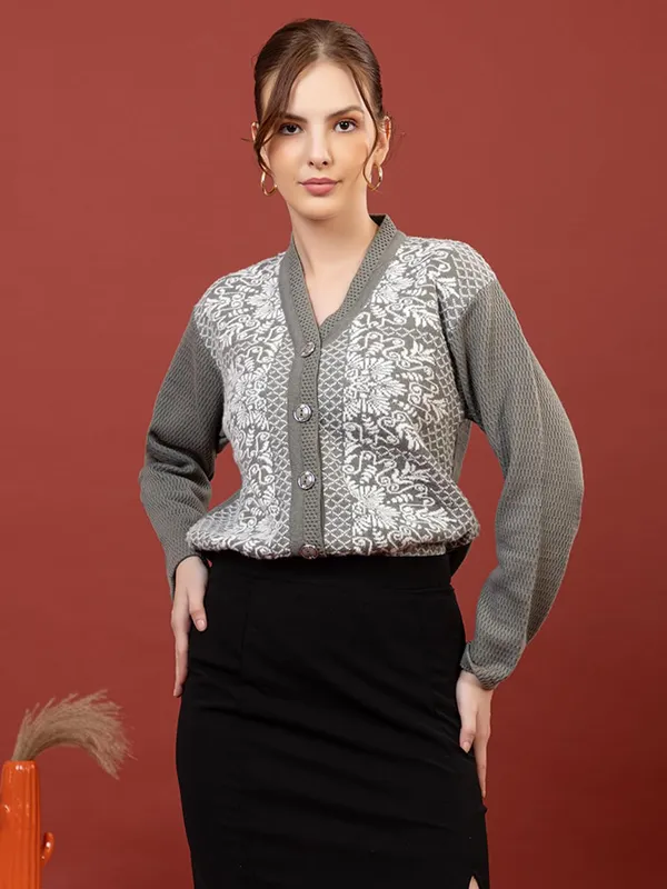 Womens_Woolen_Button_Down_Cardigan