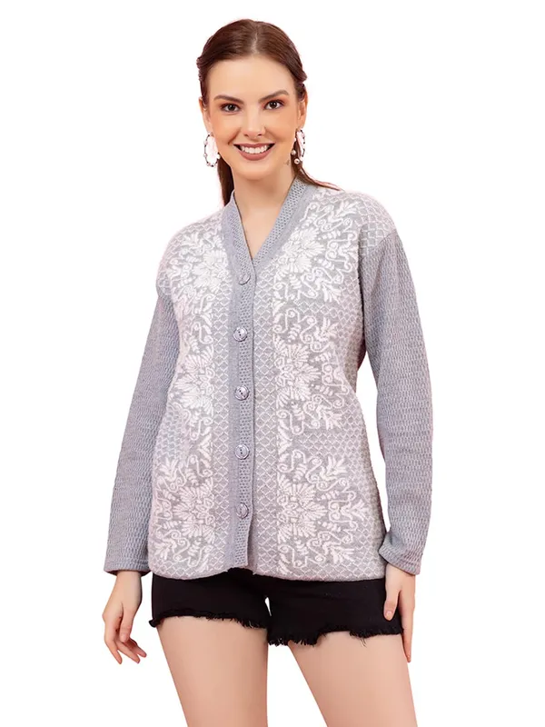Womens_Woolen_Button_Down_Cardigan
