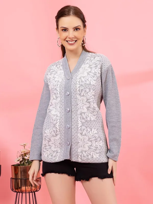 Womens_Woolen_Button_Down_Cardigan