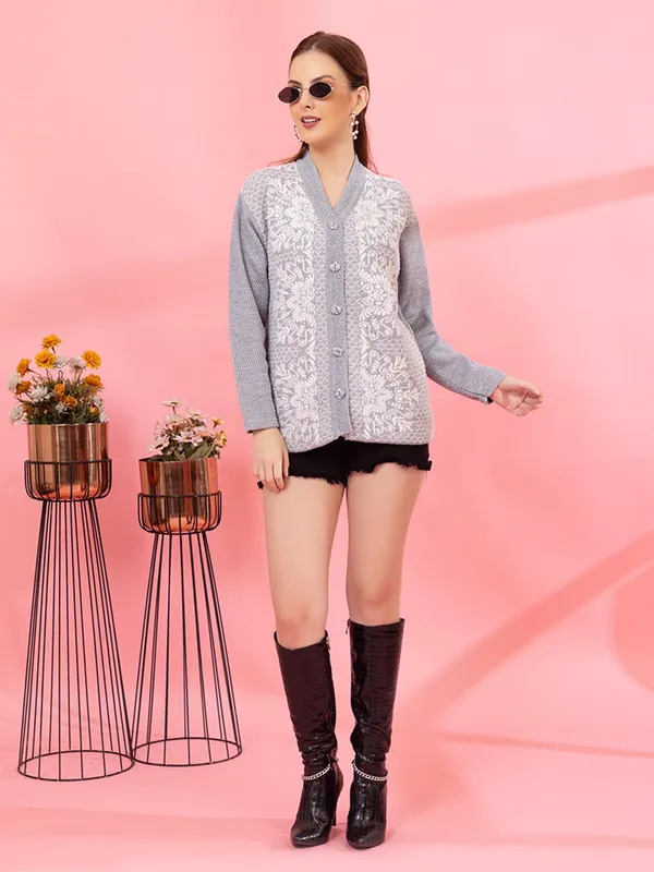 Womens_Woolen_Button_Down_Cardigan