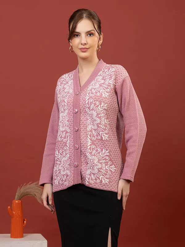 Womens_Woolen_Button_Down_Cardigan