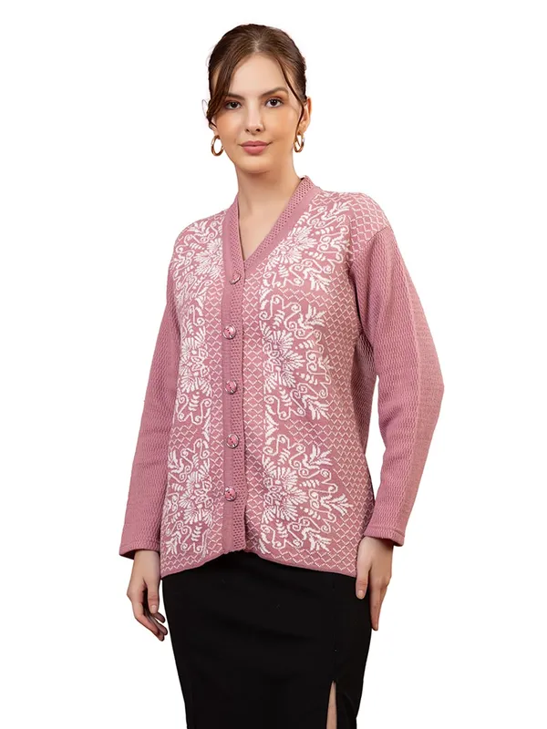 Womens_Woolen_Button_Down_Cardigan