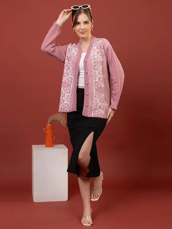 Womens_Woolen_Button_Down_Cardigan