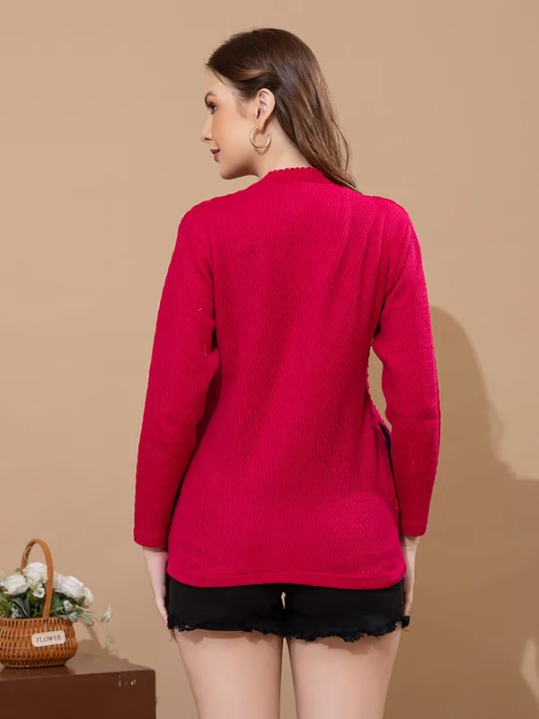 Womens_Woolen_V_Neck_Cardigan