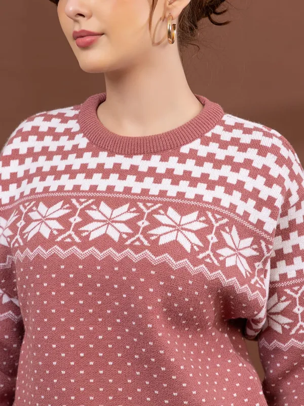 Womens_Woolen_Round_Neck_Pullover_Sweater