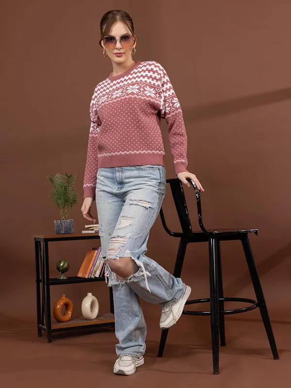 Womens_Woolen_Round_Neck_Pullover_Sweater