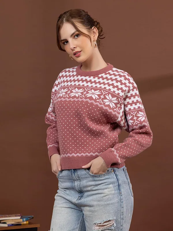 Womens_Woolen_Round_Neck_Pullover_Sweater