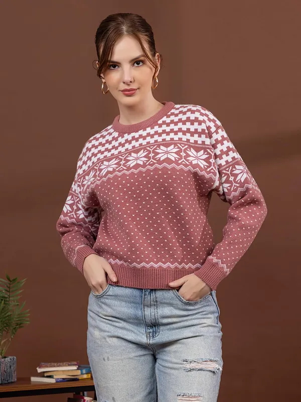 Womens_Woolen_Round_Neck_Pullover_Sweater