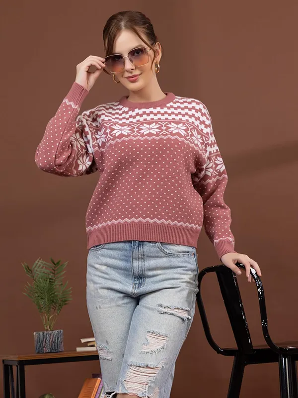 Womens_Woolen_Round_Neck_Pullover_Sweater