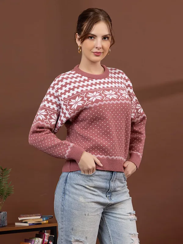 Womens_Woolen_Round_Neck_Pullover_Sweater
