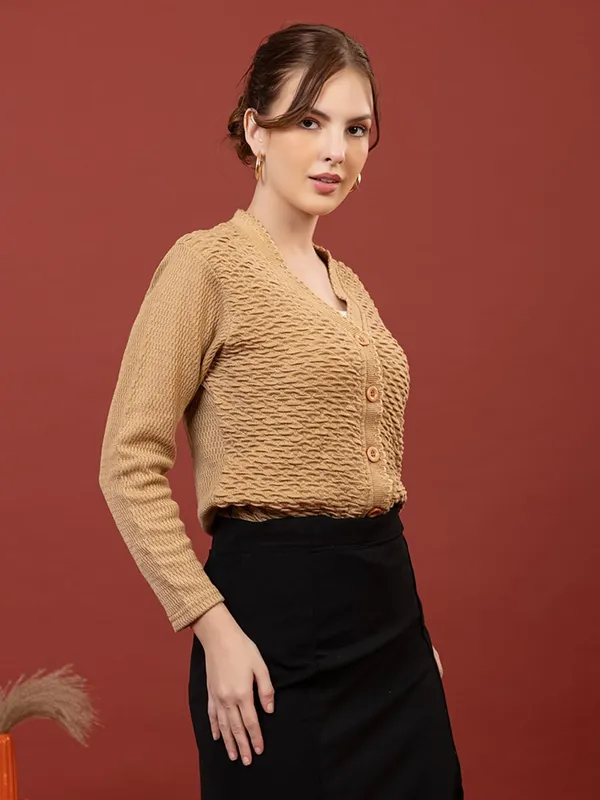 Womens_Woolen_V_Neck_Cardigan