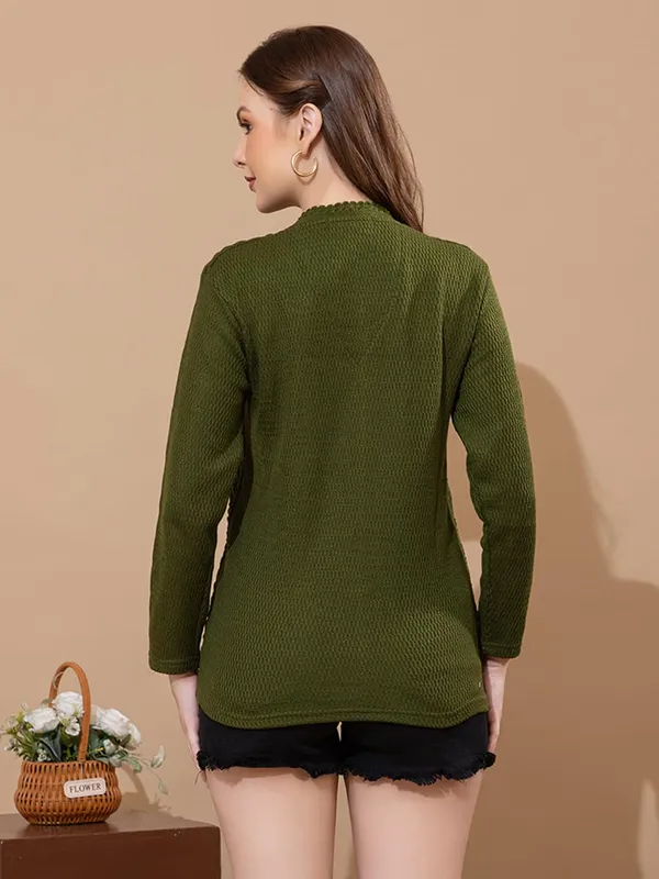Womens_Woolen_V_Neck_Cardigan