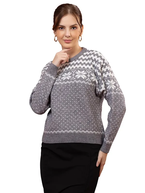 Womens_Woolen_Round_Neck_Pullover_Sweater