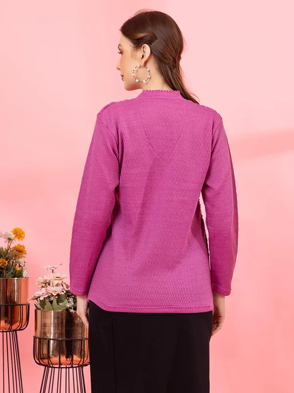 Womens_Woolen_V_Neck_Cardigan