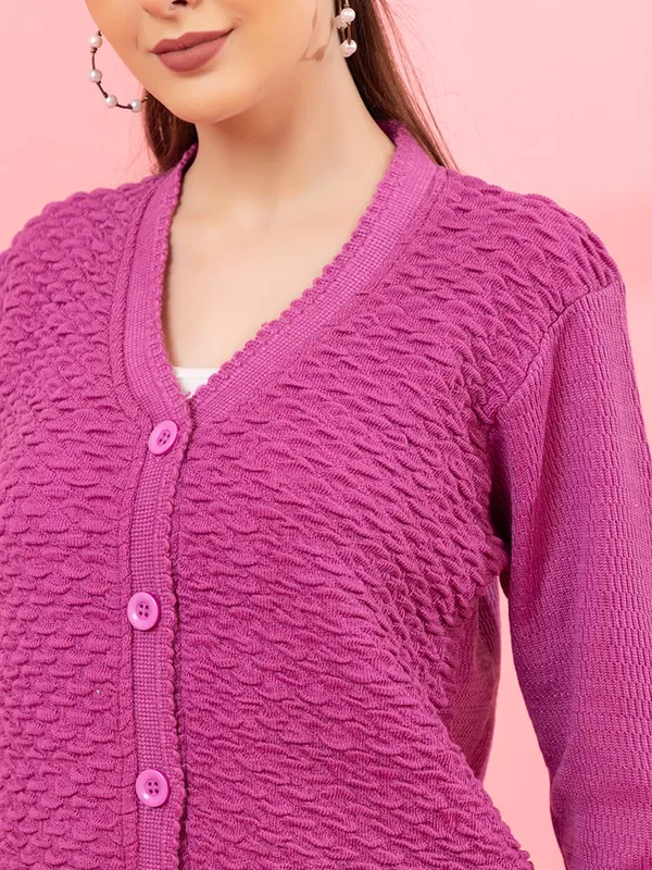 Womens_Woolen_V_Neck_Cardigan