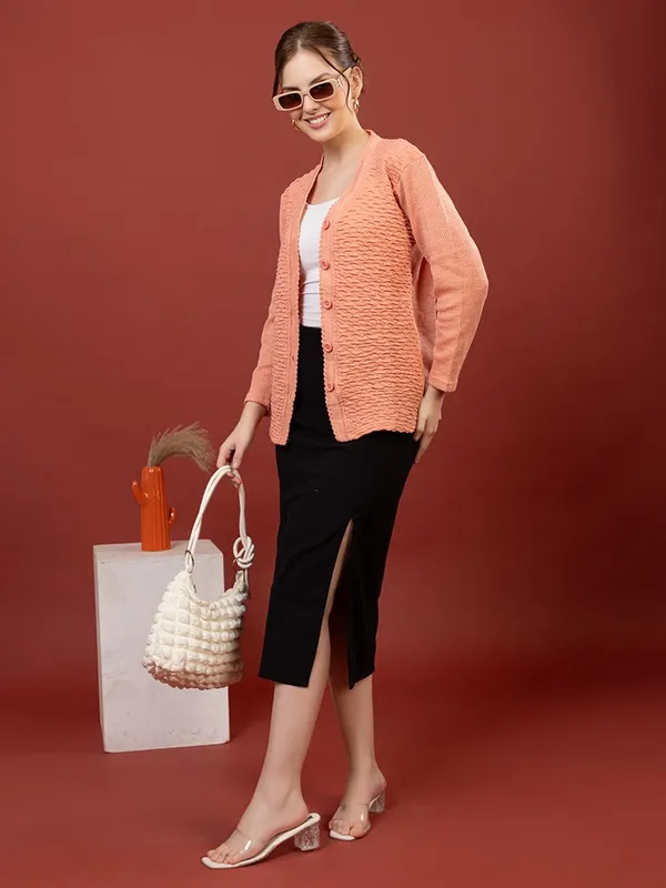 Womens_Woolen_V_Neck_Cardigan