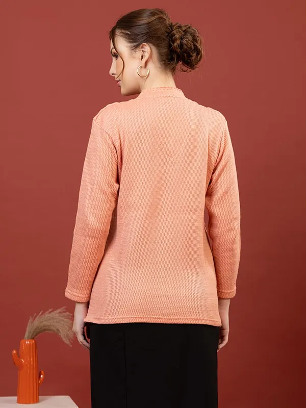 Womens_Woolen_V_Neck_Cardigan