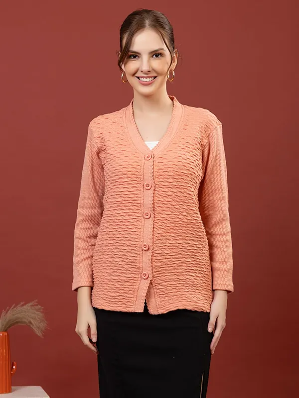 Womens_Woolen_V_Neck_Cardigan
