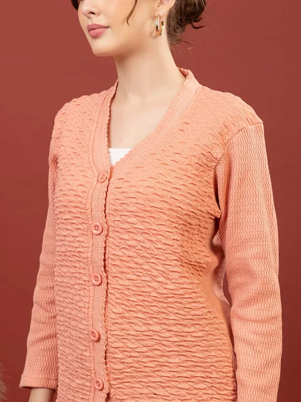 Womens_Woolen_V_Neck_Cardigan