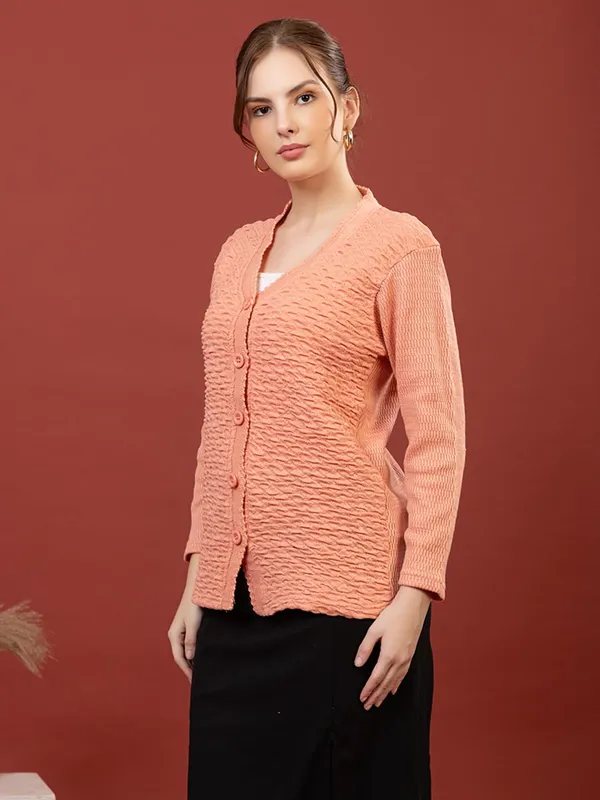 Womens_Woolen_V_Neck_Cardigan