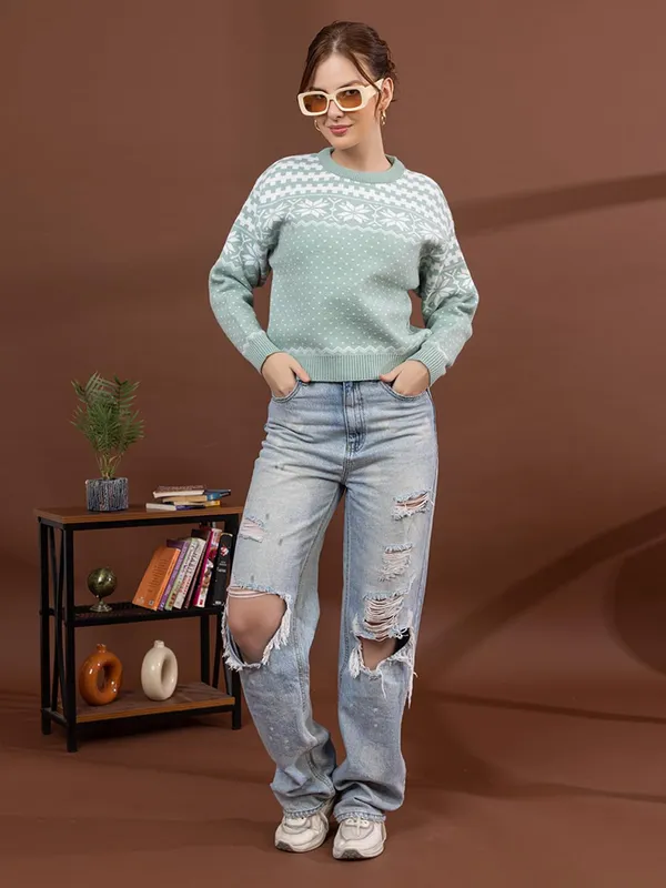 Womens_Woolen_Round_Neck_Pullover_Sweater