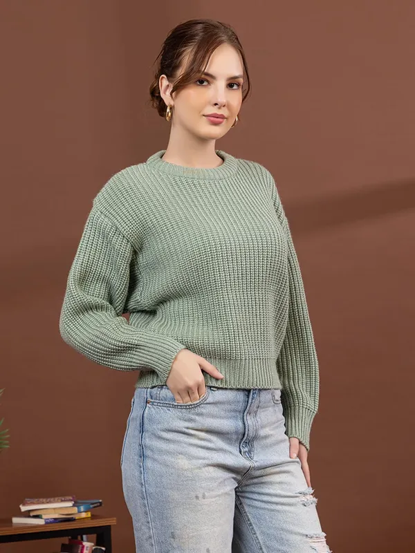 Womens_Round_Neck_Pullover_Sweater